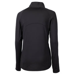 Philadelphia Eagles Cutter & Buck Women's Gridiron Classics Logo Adapt Eco Knit Stretch Recycled Half-Zip Pullover Top - Black - NFL