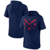 Minnesota Twins Fanatics Iconic Rebel Short Sleeve Hooded Top Sale