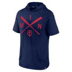 Minnesota Twins Fanatics Iconic Rebel Short Sleeve Hooded Top Sale