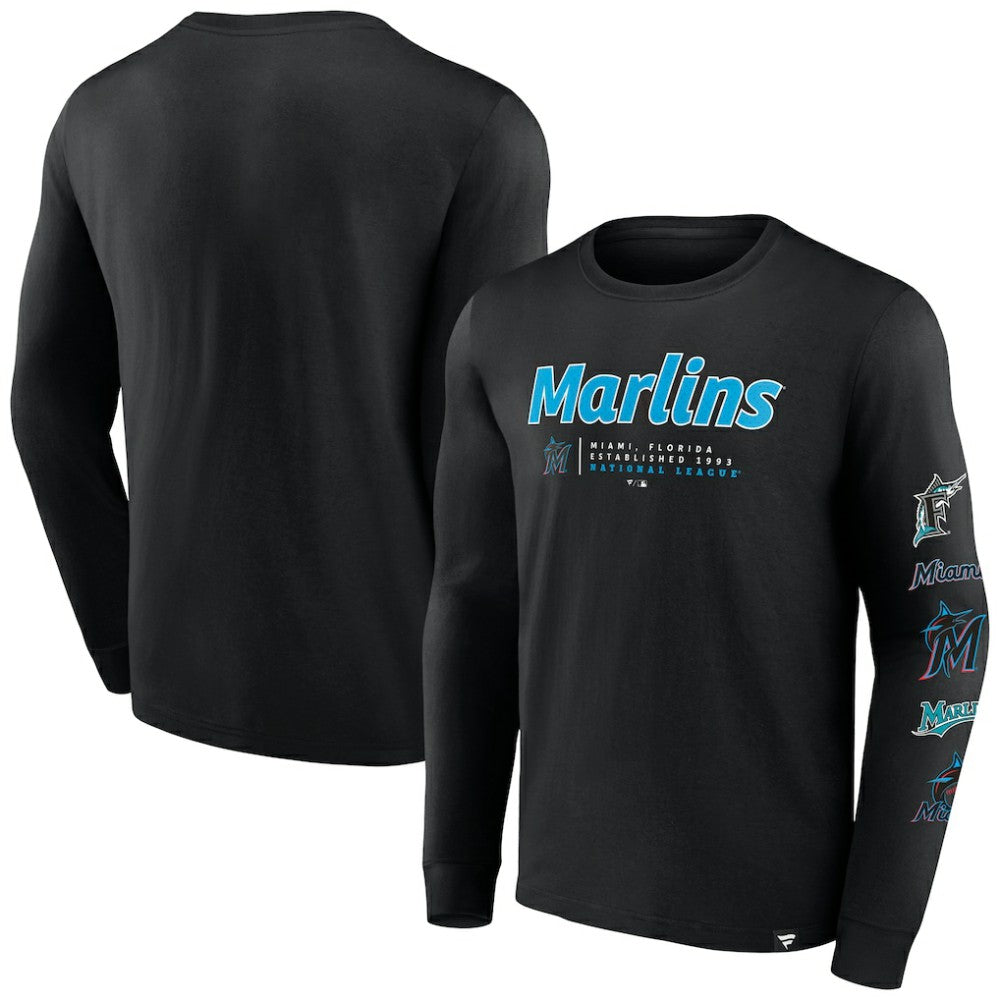 Miami Marlins Fanatics Strike the Goal Long Sleeve T-Shirt Near Me