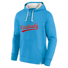 Fanatics St. Louis Cardinals Light Blue Plan for Adversity Henley Fleece Pullover Hoodie Near Me