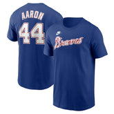 Hank Aaron Atlanta Braves Nike Cooperstown Collection Fuse Name & Number T-Shirt for sale
