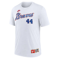 Hank Aaron Atlanta Braves Nike Cooperstown Collection Tri-Blend Name & Number T-Shirt Outlet