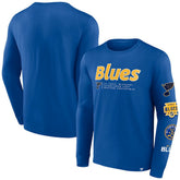 St. Louis Blues Fanatics Strike the Goal Long Sleeve T-Shirt - Blue | Fanatics discount