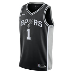 Nike Victor Wembanyama San Antonio Spurs Youth Swingman Jersey Icon Edition Black