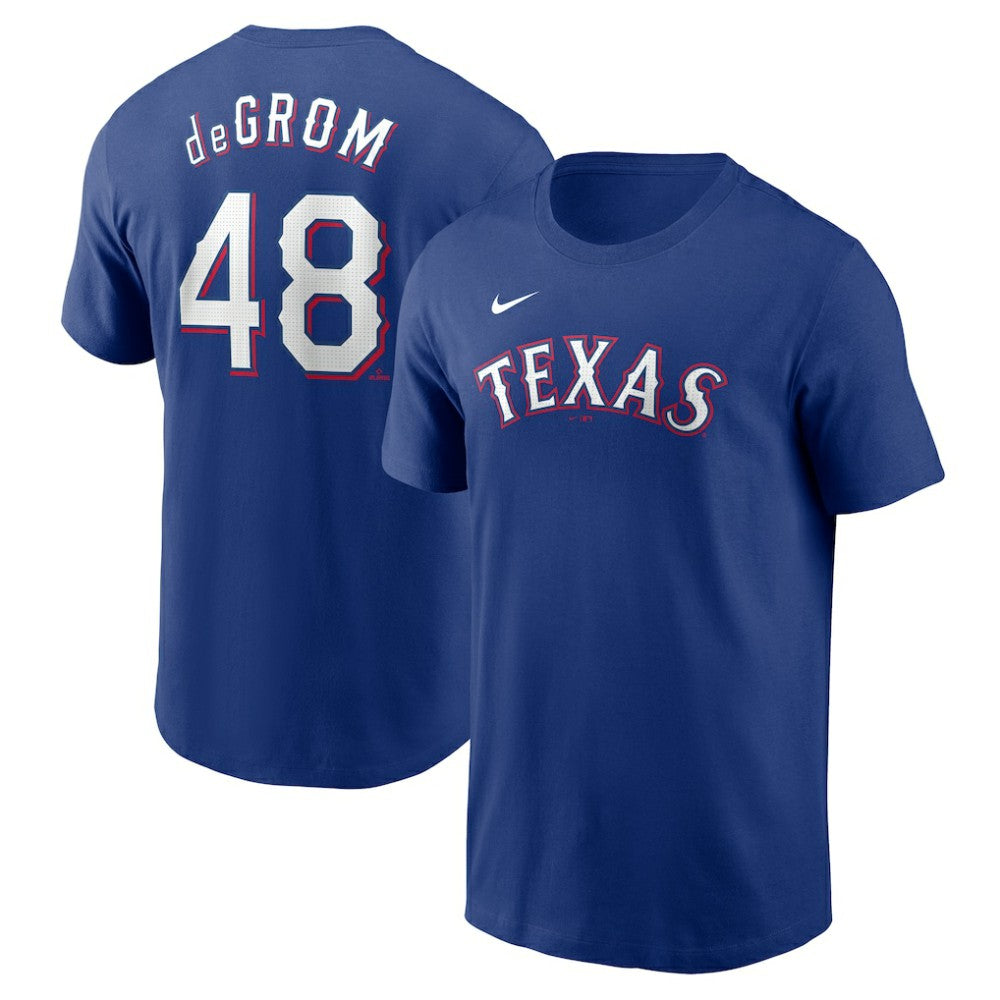 Jacob deGrom Texas Rangers Nike Fuse Name & Number T-Shirt for sale
