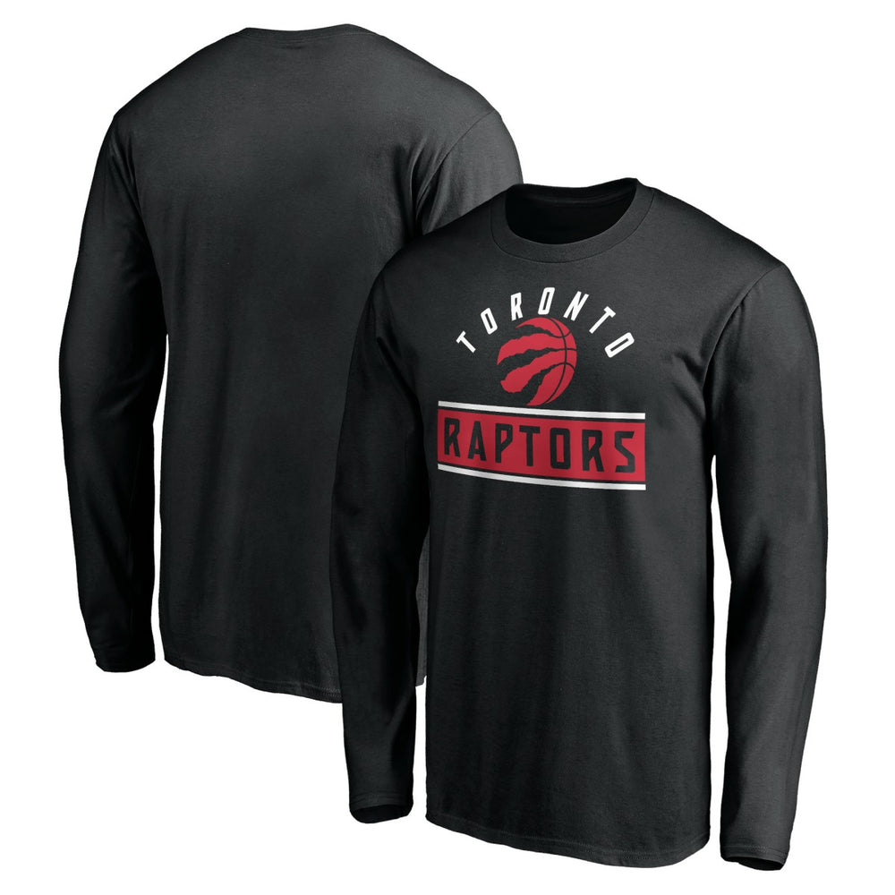 Toronto Raptors Team Arch Knockout Long Sleeve T-Shirt Black