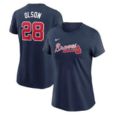 Matt Olson Atlanta Braves Nike Women's Cooperstown Collection Fuse Name & Number T-Shirt Sale