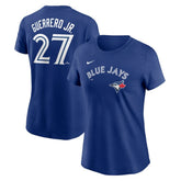 Vladimir Guerrero Jr. Toronto Blue Jays Nike Women's Cooperstown Collection Fuse Name & Number T-Shirt Outlet