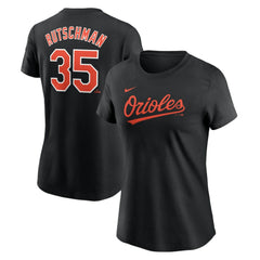 Adley Rutschman Baltimore Orioles Nike Women's Cooperstown Collection Fuse Name & Number T-Shirt Outlet