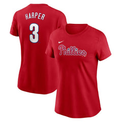 Bryce Harper Philadelphia Phillies Nike Women's Cooperstown Collection Fuse Name & Number T-Shirt Online
