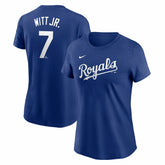 Bobby Witt Jr. Kansas City Royals Nike Women's Cooperstown Collection Fuse Name & Number T-Shirt Outlet