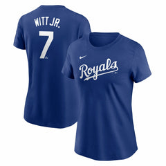 Bobby Witt Jr. Kansas City Royals Nike Women's Cooperstown Collection Fuse Name & Number T-Shirt Outlet