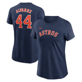 Yordan Alvarez Houston Astros Nike Women's Cooperstown Collection Fuse Name & Number T-Shirt Online