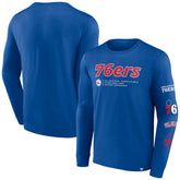 Fanatics Philadelphia 76ers Baseline Long Sleeve T-Shirt Royal