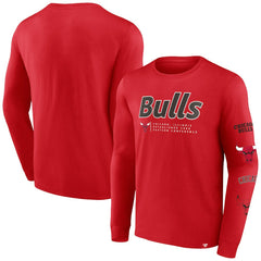 Fanatics Chicago Bulls Baseline Long Sleeve T-Shirt Red