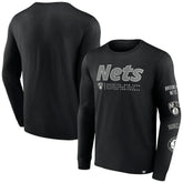 Fanatics Brooklyn Nets Baseline Long Sleeve T-Shirt Black