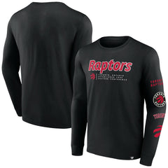 Fanatics Toronto Raptors Baseline Long Sleeve T-Shirt Black