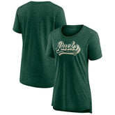 Fanatics Milwaukee Bucks Women's League Leader Tri-Blend T-Shirt Hunter Green