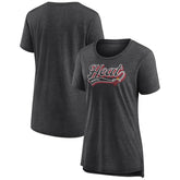 Fanatics Miami Heat Women's League Leader Tri-Blend T-Shirt Heather Charcoal