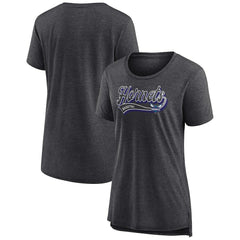 Fanatics Charlotte Hornets Women's League Leader Tri-Blend T-Shirt Heather Charcoal
