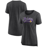 Fanatics Los Angeles Lakers Women's League Leader Tri-Blend T-Shirt Heather Charcoal