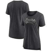 Fanatics San Antonio Spurs Women's League Leader Tri-Blend T-Shirt Heather Charcoal
