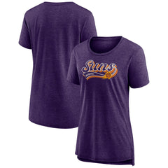 Fanatics Phoenix Suns Women's League Leader Tri-Blend T-Shirt Heather Purple