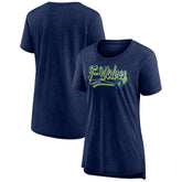 Fanatics Minnesota Timberwolves Women's League Leader Tri-Blend T-Shirt Heather Navy