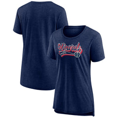 Fanatics Washington Wizards Women's League Leader Tri-Blend T-Shirt Heather Navy