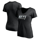 Brooklyn Nets Women's Mascot In Bounds V-Neck T-Shirt Black