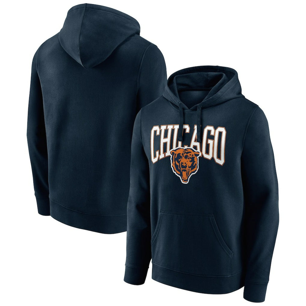 Chicago Bears Gridiron Classics Campus Standard Pullover Hoodie - Navy - NFL