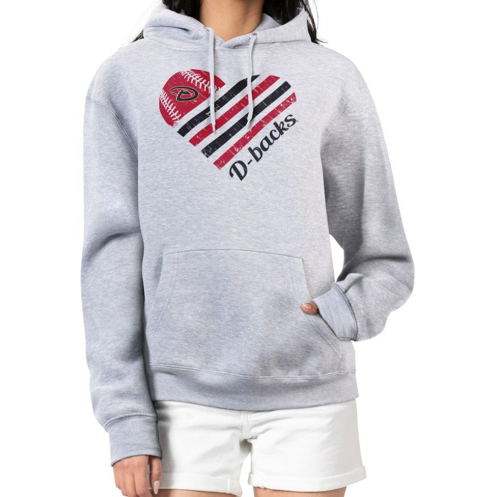 Arizona Diamondbacks G-III 4Her by Carl Banks Women's Heart Fleece Pullover Hoodie for sale