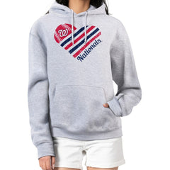 Washington Nationals G-III 4Her by Carl Banks Women's Heart Fleece Pullover Hoodie for sale