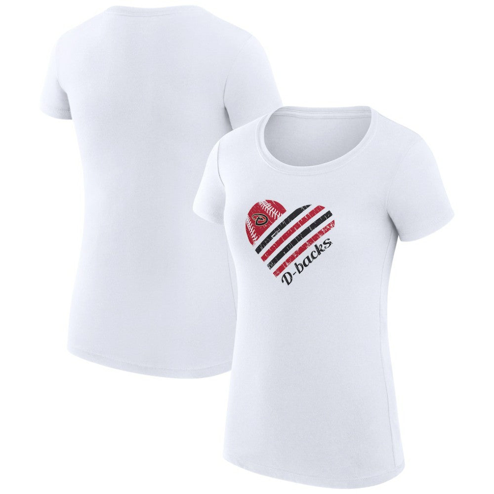 Arizona Diamondbacks G-III 4Her by Carl Banks Women's Super-Slim Fit Lightweight Heart Graphic T-Shirt Sale