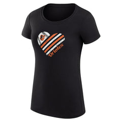 Baltimore Orioles G-III 4Her by Carl Banks Women's Super-Slim Fit Lightweight Heart Graphic T-Shirt Online