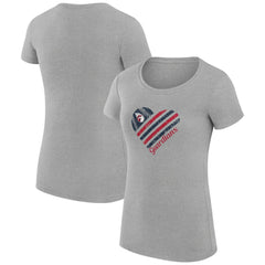 Cleveland Guardians G-III 4Her by Carl Banks Women's Super-Slim Fit Lightweight Heart Graphic T-Shirt Sale