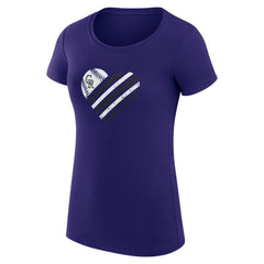 Colorado Rockies G-III 4Her by Carl Banks Women's Super-Slim Fit Lightweight Heart Graphic T-Shirt Outlet