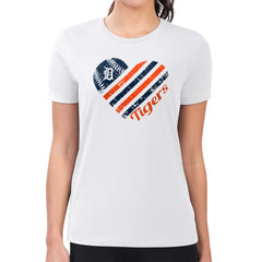 Detroit Tigers G-III 4Her by Carl Banks Women's Super-Slim Fit Lightweight Heart Graphic T-Shirt Sale