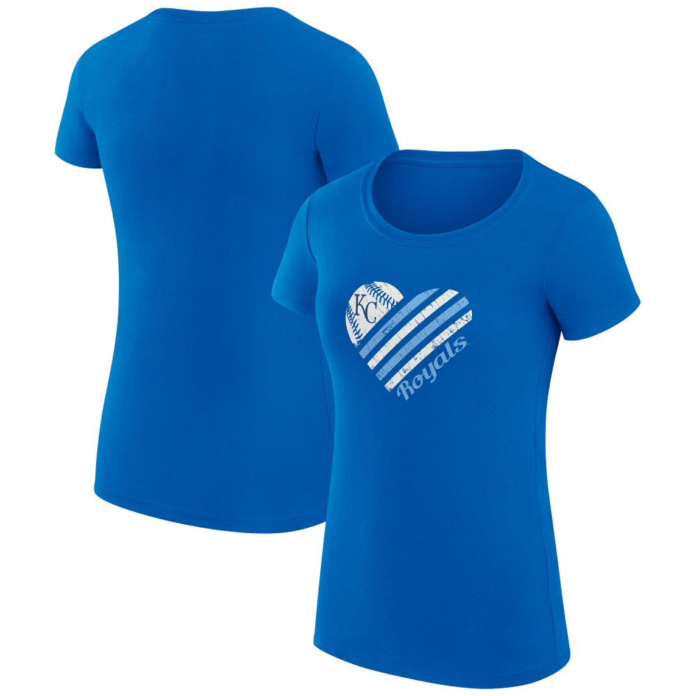 Kansas City Royals G-III 4Her by Carl Banks Women's Super-Slim Fit Lightweight Heart Graphic T-Shirt Sale