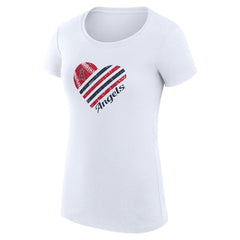 Los Angeles Angels G-III 4Her by Carl Banks Women's Super-Slim Fit Lightweight Heart Graphic T-Shirt Online