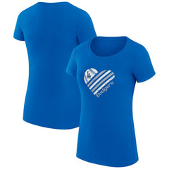 Los Angeles Dodgers G-III 4Her by Carl Banks Women's Super-Slim Fit Lightweight Heart Graphic T-Shirt Near Me