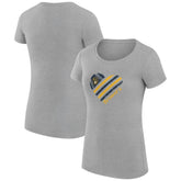 Milwaukee Brewers G-III 4Her by Carl Banks Women's Super-Slim Fit Lightweight Heart Graphic T-Shirt Discount