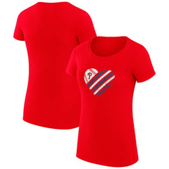 Philadelphia Phillies G-III 4Her by Carl Banks Women's Super-Slim Fit Lightweight Heart Graphic T-Shirt Sale