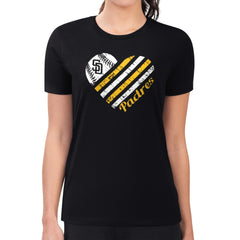 San Diego Padres G-III 4Her by Carl Banks Women's Super-Slim Fit Lightweight Heart Graphic T-Shirt Near Me