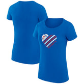 Texas Rangers G-III 4Her by Carl Banks Women's Super-Slim Fit Lightweight Heart Graphic T-Shirt for sale