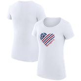 Texas Rangers G-III 4Her by Carl Banks Women's Super-Slim Fit Lightweight Heart Graphic T-Shirt Outlet