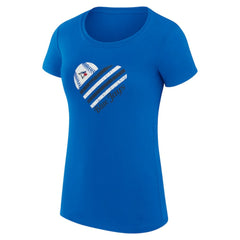 Toronto Blue Jays G-III 4Her by Carl Banks Women's Super-Slim Fit Lightweight Heart Graphic T-Shirt Outlet