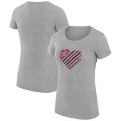 Washington Nationals G-III 4Her by Carl Banks Women's Super-Slim Fit Lightweight Heart Graphic T-Shirt Outlet