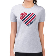 Washington Nationals G-III 4Her by Carl Banks Women's Super-Slim Fit Lightweight Heart Graphic T-Shirt Outlet